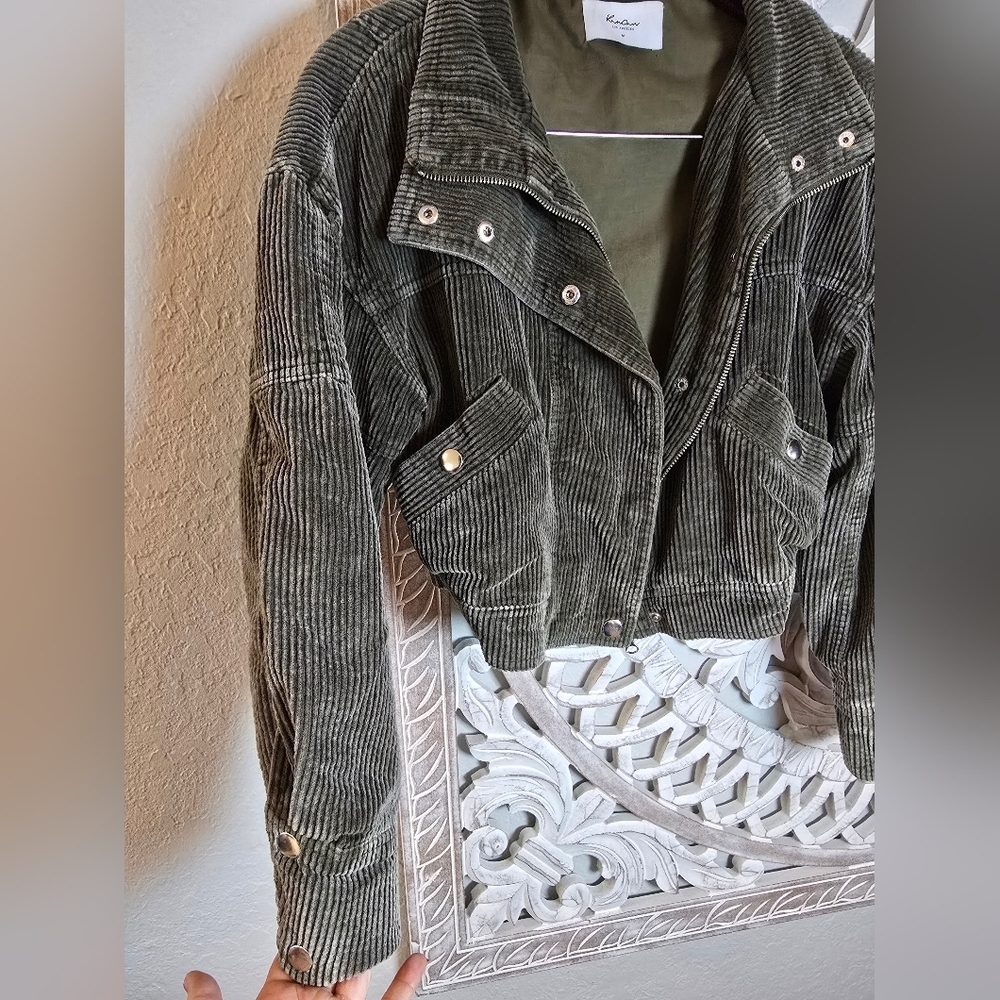 KanCan Olive Corduroy Jacket - Picture 5 of 11